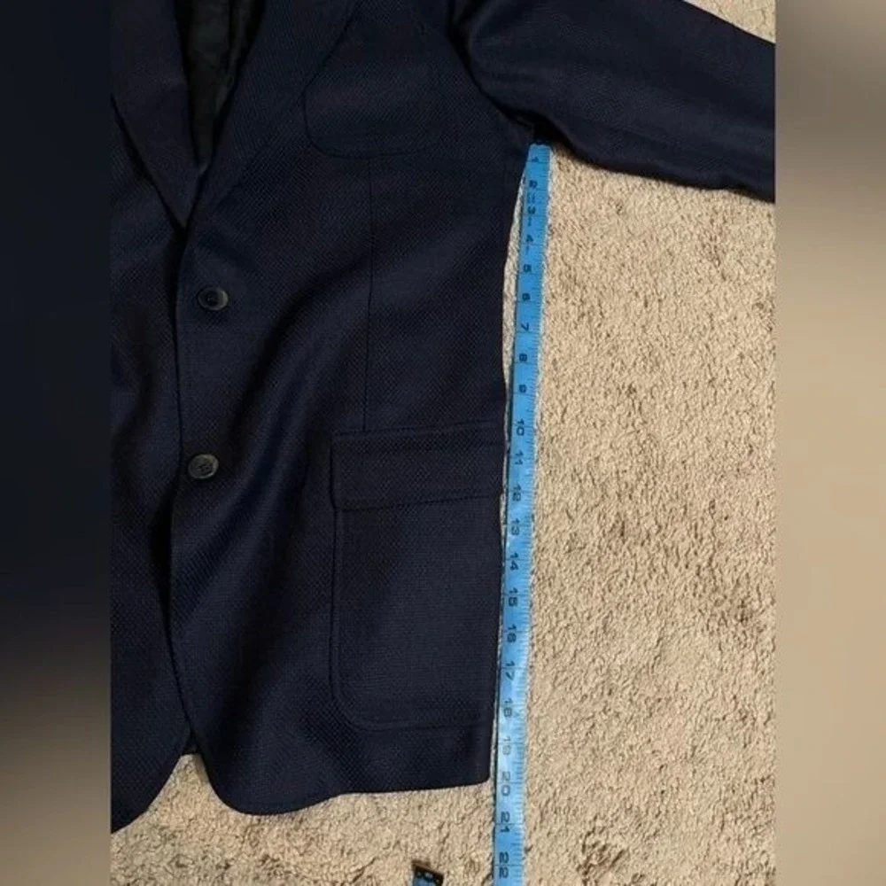 Robert‎ Graham | Blue Navy Wool Cashmere Blend Blazer Sport Coat 2-Button Sz 42L
